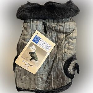 East Side Collection Ruched Satin Dog Coat – XX-Small (NWT)